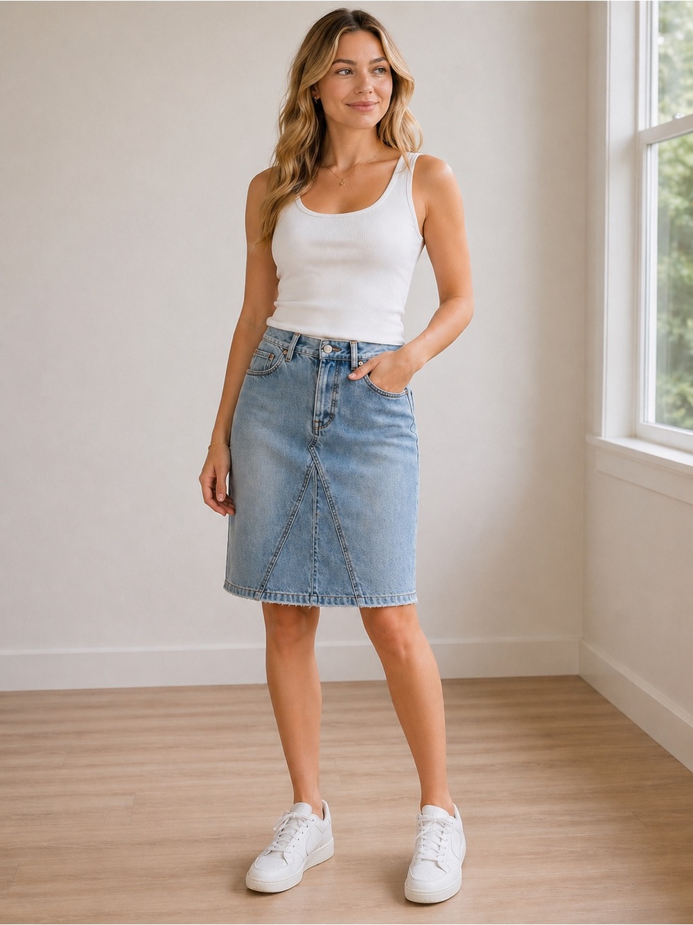 Marc By Marc Jacobs Light Blue Denim Pencil Skirt